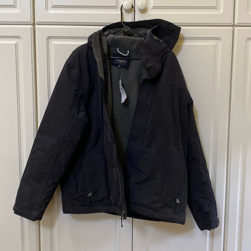 Lands End men’s winter jacket with hood